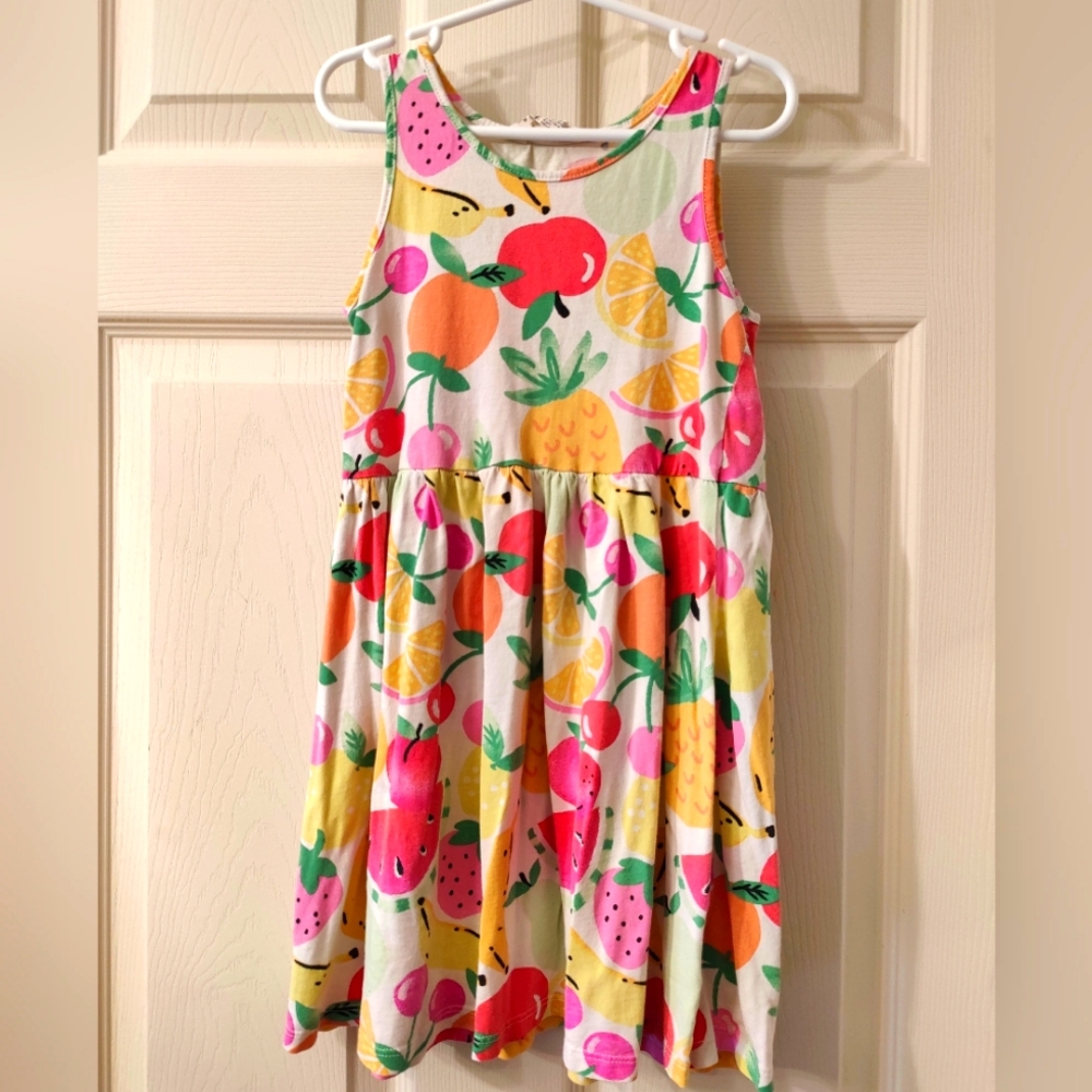 Girls' colorful fruit casual dress
